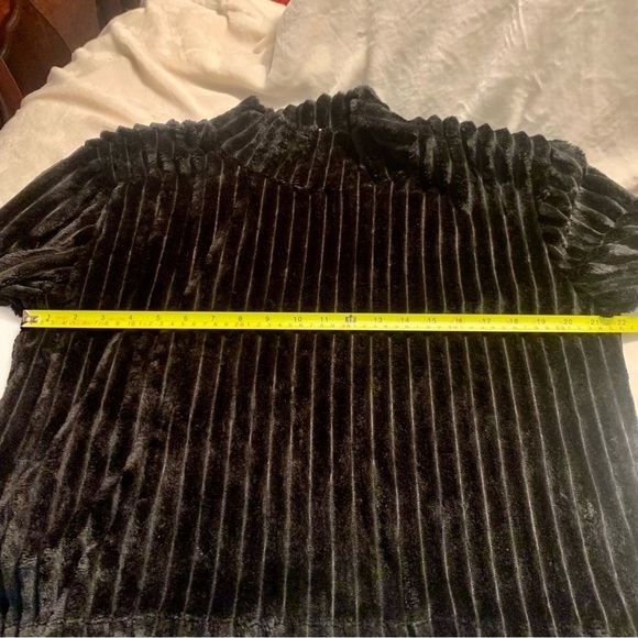 NWT Planet Gold Sweater Large Black Ribbed Super Soft Mock Neck Plush Pullover - Picture 12 of 13